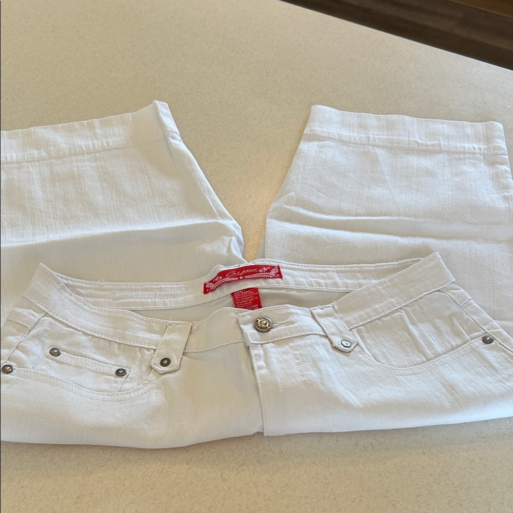 Cos Jeans NWOT Cool White Women's Embellished Bermuda Shorts Size 14 🤍 - Picture 2 of 12